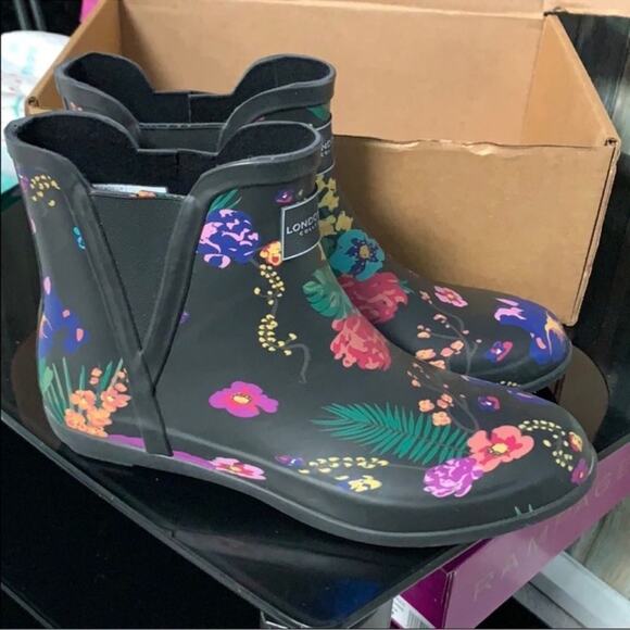 London Fog Women’s Rain Boots sz 7 Floral NEW #H674 - Picture 7 of 7